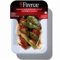 Firenze Sausage, Peppers and Onions · Whole Italian sausage, spiced with green and red peppers and onions, in a zesty marinara sau...
