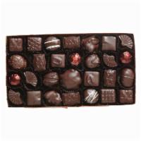 14.5 Oz Dark Chocolate Assorted Gift Box · for the true dark chocolate connoisseur, a selection of dark chocolate butter creams, dark c...