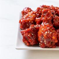 Thai BBQ Wings (6pcs) · Battered fried chicken wings, then flavored with Thai BBQ sauce. 