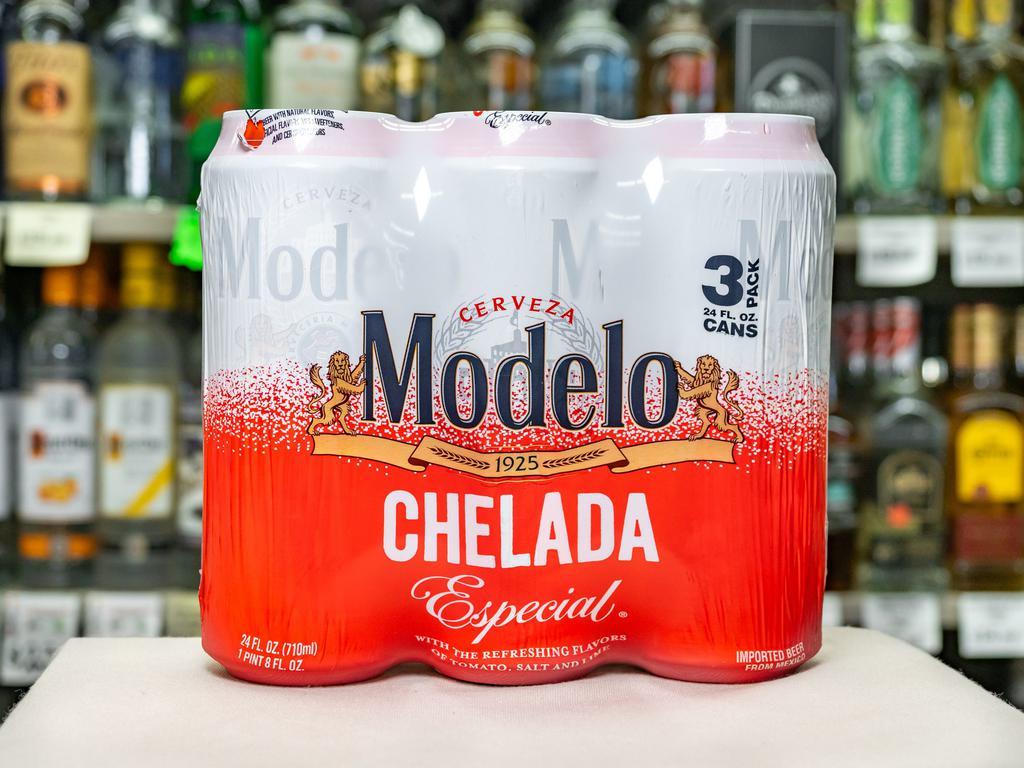 Modelo Chelada 3 Pack 24 oz. can · Must be 21 to purchase.
