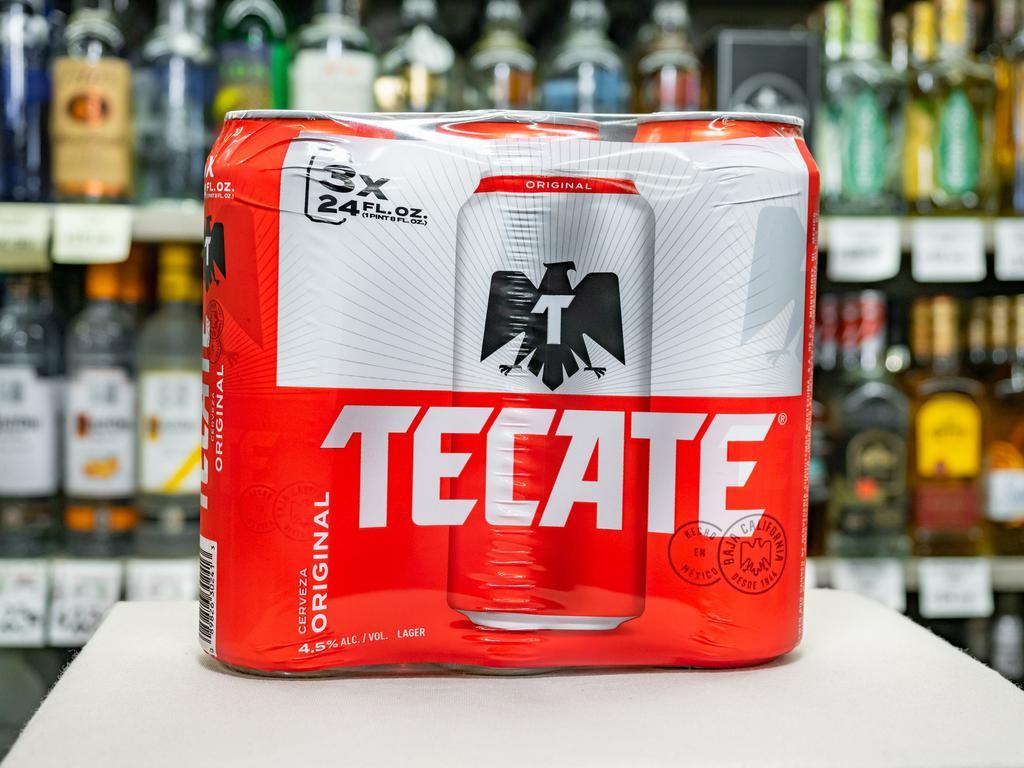 Tecate Original 3 Pack 24 oz. can · Must be 21 to purchase.