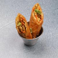 Chicken Spring Rolls · Carrots and bamboo shoot.