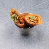 Shrimp Spring Rolls · Carrots and bamboo shoot.