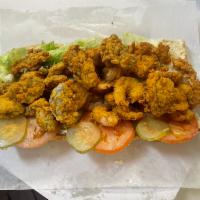 32. Fried Shrimp and Oyster · Cooked in oil, overstuffed, fresh and crispy
