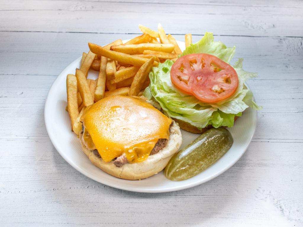 Hamburger · Patty on a bun. Grilled or fried patty on a bun. 