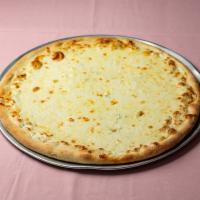 White Pizza · Ricotta & mozzarella cheese pizza.
