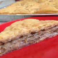 Baklava · Our very own homemade:  walnuts, butter and honey-sugar syrup inside layered pastry fillo do...