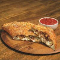 Chicken Classico Calzone 	 · Stuffed with grilled chicken, bacon, onions and our signatures three cheeses; served with a ...