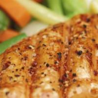 8 oz. Grilled Chicken Steak · Cooked on a rack over a grill. 