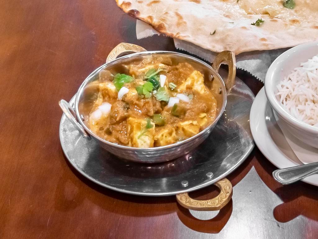 Kadai Paneer · Indian cheese in a tomato and onion based sauce.