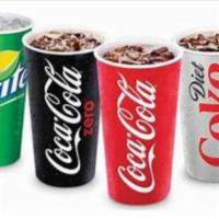 Fountain Drinks · Coca Cola, Dr. Pepper, Orange Fanta, Sprite & Diet Coke