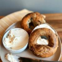 Toasted Bagel · Toasted bagel with your choice of topping.