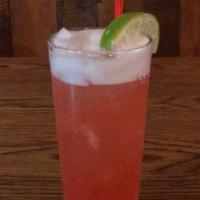 Bird in Hand · Mezcal, Campari, Fresh Lime Juice, Agave and Pineapple Juice, with a dash of Tabasco for tha...
