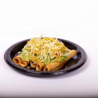 Special#1: Five Rolled Tacos · 5 shredded BF or shredded CKN taquitos, with guacamole, lettuce and cheese.