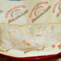 Chile Relleno Burrito · Lettuce, cheese, rice, beans, and enchilada sauce inside.