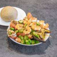 Sea Food Okro Soup with Snail · 