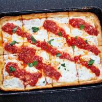 Grandma Pizza · Thick crust, fresh mozzarella, basil, homemade sauce and extra virgin olive oil. Add vodka s...