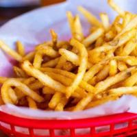 SIDE Fries · Hot shoestring fries.