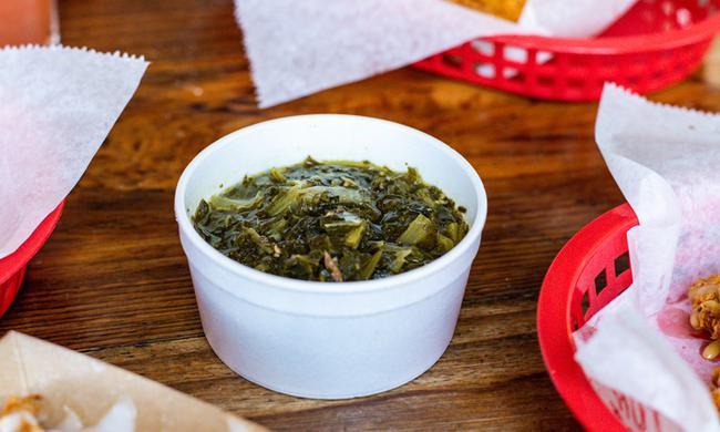 SIDE Greens · Southern Style Collard Greens, Perfect with Chicken!