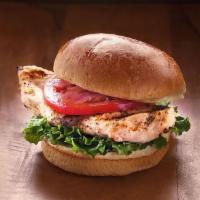 Classic Grilled Chicken Sandwich · Grilled chicken breast on toasted bun topped with lettuce, tomato and signature sauce.