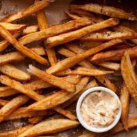 Medium Hand Cut Fries · House fries with choice 1 dipping sauce.