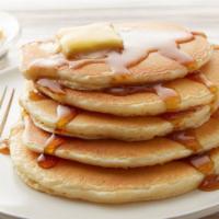 Plain Pancakes with Syrup Platter · 