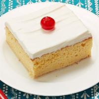 Tres Leches · Sponge cake soaked in 3 types of milk