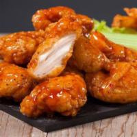 10 Boneless Wings · Our crispy boneless authentic all white meat wings are hand breaded in our famous recipe and...