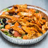 Grilled Chicken Salad Platter · Served with choice of soda. 