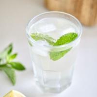 Minty Lemonade · Freshly squeezed lemonade muddled with fresh mint leaves.