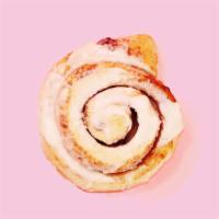 Cinnamon Roll · Oversized freshly baked cinnamon roll, glazed with a sweet frosting.
