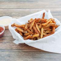 Order Fries · A basket of fresh cut French fries, cooked to a deliciously golden crispy term. Seasoned wit...