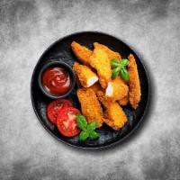 Hot Chicken Tenders (4 pcs) · Chicken tenders breaded and fried till golden and crisp, served with a choice of 2 dipping s...