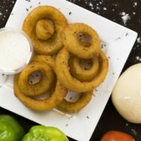 Onion Rings · Served with ranch dressing.