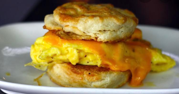  Biscuit Sandwich Breakfast · Homemade biscuit, egg, choice of bacon or sausage, and cheese.