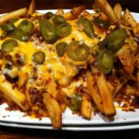 Jalapeno Cheese Fries Lunch · fries cover by shredded mozzarella and American cheese toped with jalapeño 