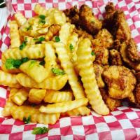  Chicken Basket Lunch · Jalapeno or regular. huge amount of chunked chicken marinate and hand breaded 