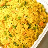 Vegetable Biryani  · Saffron flavored basmati rice with vegetable