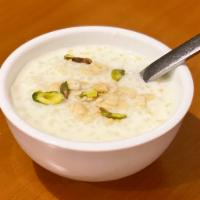 Kheer  · Rice pudding garnished with nuts. 