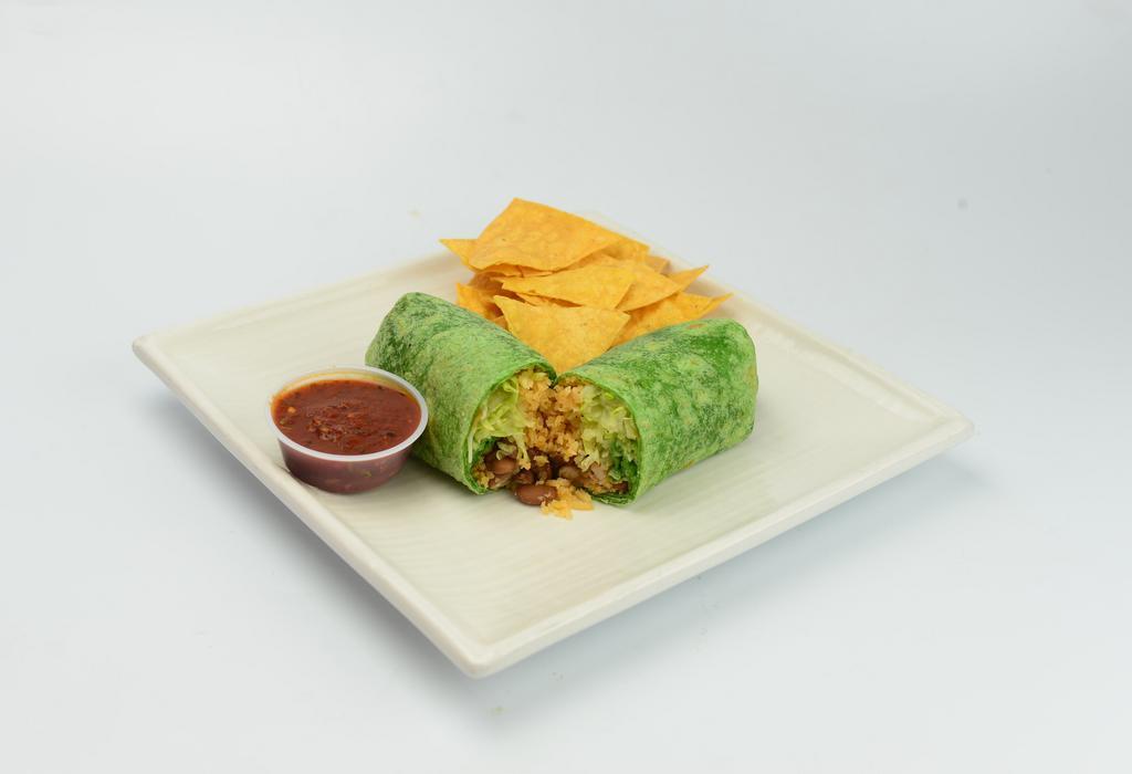 Regular Burrito · Choice of meat, rice, beans, and salsa. 