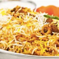 Lamb Biryani · Fried rice cooked with lamb and spices.
