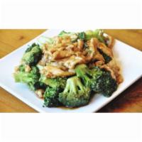 69. Chicken with Broccoli · Served with rice. 