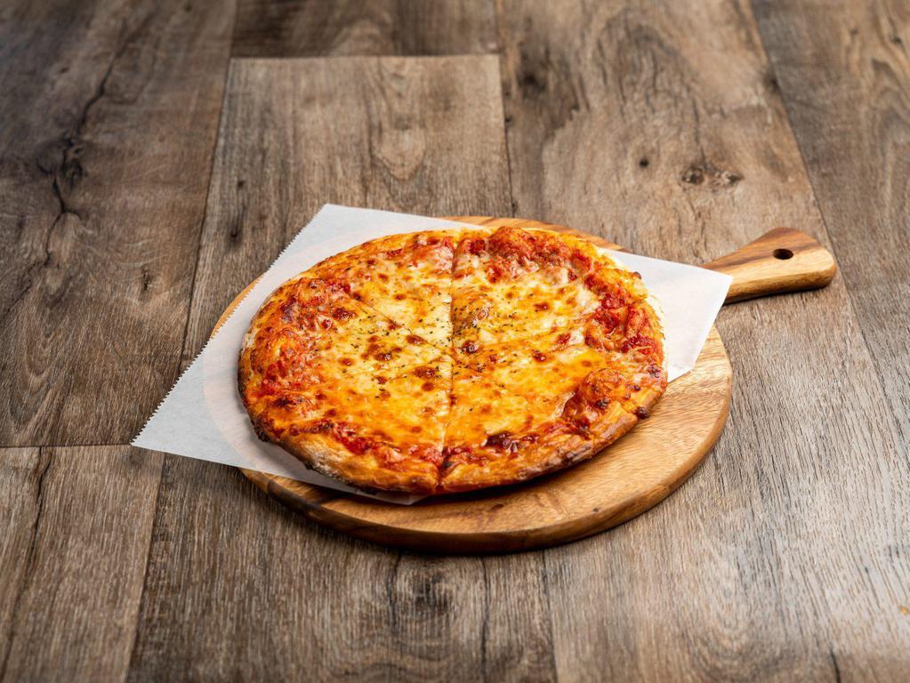 Regular Cheese Pizza · Fresh dough, hand tossed pizza with our original sauce and mozzarella cheese
