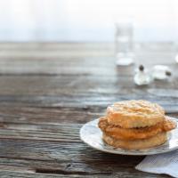 Southern Filet Biscuit · A mild seasoned chicken breast filet served on a made-from-scratch buttermilk biscuit.