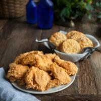 Box of 12 Pieces and 6 Biscuits · 12 pieces of delicious fried chicken, seasoned to perfection and served with 6 made-from-scr...