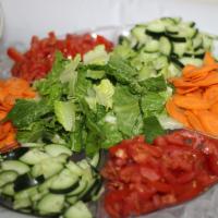Garden Salad  · Includes: Green Leafy Lettuce, Spring Mix Lettuce, Spinach, Tomato, Cucumber, Radish, and sh...