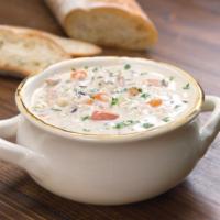 Chicken Wild Rice Soup  · Creamy Chicken Wild Rice Soup 12 OZ Cup served with oyster crackers 