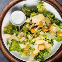 Romaine Dictator · (Vegetarian) Romaine lettuce, house croutons, and parmesan cheese tossed with Caesar dressing.