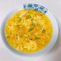 Egg drop soup蛋花湯 · Soup that is made from beaten eggs and broth.