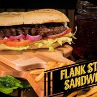 Flank Steak Sandwich Combo · Our signature North American our outside flank steak perfectly grilled to your specification...